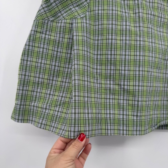 Lole Skort Women 8 Green Plaid Pleated Stretch Tennis Preppy Golf Quick Dry - Picture 3 of 15
